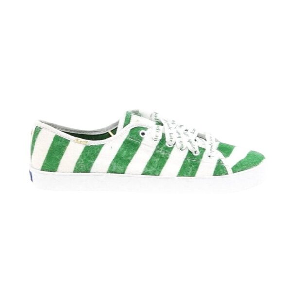 NEW Keds X Kate Spade W's 10 NY Kickstart Logo Foxing Terry Sneakers Green White - Picture 11 of 15